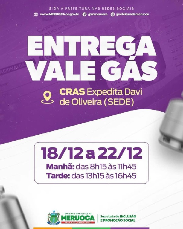 Vale Gás Social do governo do Estado do Ceará.